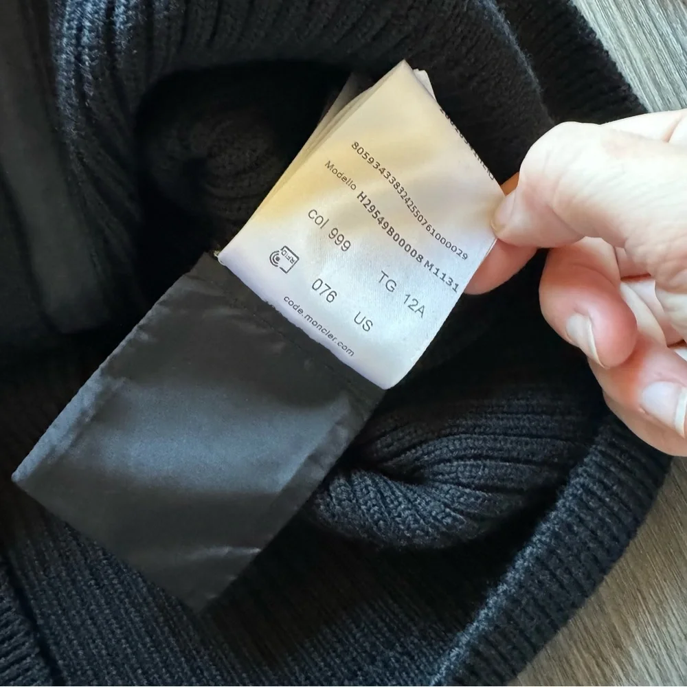 Moncler Cardigan Tricot Black Zip Up Sweater